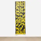 Ferdinand Kriwet, WAH WAH, 1975, screenprint on PVC