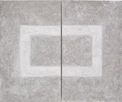 Stephane Graff, Earth Work 54, 1990, earth, sand, pigment and acrylic on canvas, diptych