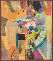 Scott Olson, Untitled, 2012, oil, wax and marble dust ground on panel, in artist's frame
