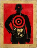 Global Target by Shepard Fairey, 2012, relief print on hand-painted paper, sold Apr 2023