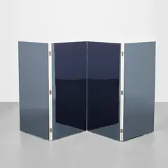 Tom Burr, Shot, 2005, black Plexiglas mirror mounted on plywood, hinges, mirror, wood, hanger, glass and bottle
