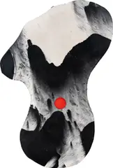 Harminder Judge, Untitled (eye in eye rising), 2022, plaster, polymer, pigment, scrim and oil