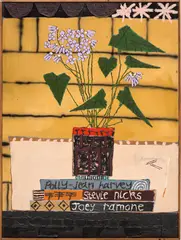 Jordy Kerwick, Keep these four walls close, 2019, oil, acrylic and canvas collage on canvas, in artist’s frame