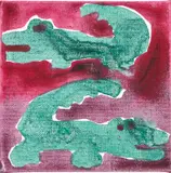 Katherine Bernhardt, Untitled, 2019, acrylic and spray paint on canvas