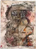 Daniel Crews-Chubb, Untitled, 2019, charcoal, acrylic and linen collage on canvas