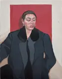 Ania Hobson, Girl in a Big Coat, oil on canvas