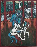 Billy Childish, The Trickster: The Creation of Havoc, 1987, oil on board