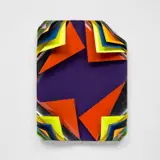 Jim Lambie, Metal Box, 2010, gloss paint and fluorescent paint on aluminium and polished steel sheets