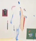 Caleb Hahne Quintana, Untitled, 2017, oil, acrylic and canvas collage on canvas