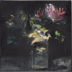 Untitled by Ross Bleckner, 2016, oil on canvas, sold May 2023