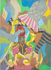 Gresham Tapiwa Nyaude, The dissemblance of normalcy Part 1, 2018, oil on canvas