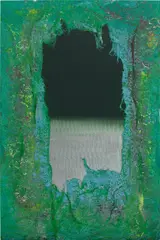 Forever Nothing by Mark Flood, 2014, acrylic on canvas, sold May 2023