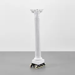 Gabriele de Santis, Bubka, 2014, gesso and inline roller-skate wheels