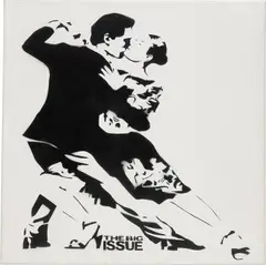 Blek le Rat, Last Tango (The Big Issue), 2007, spray paint on canvas