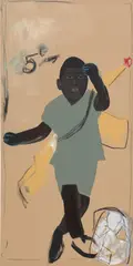 Jammie Holmes, Child Soldier Scents a Day, 2019, acrylic and oil pastel on canvas