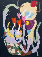 Joakim Ojanen, Falling Deeper And Deeper In Those Heartshaped Eyes of Yours, 2019, oil on linen
