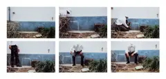 Robin Rhode, Pushing the Square, 2004, c-print on aluminium panel, face-mounted to Plexiglas, in 6 parts