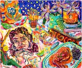 Kate Pincus-Whitney, You taste like home: Natasha, 2022, acrylic, polycolour and gouache on canvas