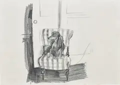 Study for 'Lottie' by Caroline Walker, 2009, graphite on paper, sold Sep 2023