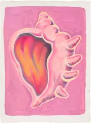 Conch Shell by Pedro Pedro, 2017, acrylic on paper, sold Sep 2023