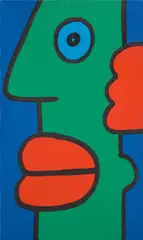 Thierry Noir, Je surveille mes chaussures. Elles sont devant la porte du cordonnier, 2003, acrylic on canvas