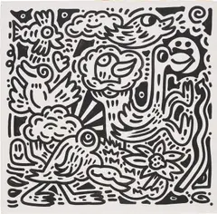 Sam Cox, Untitled, 2016, acrylic paint pen on foam board
