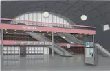 Lucy Williams, Station Ticket Hall, 2007, paper and acetate collage on panel