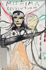Es, Ist by Jonathan Meese, 2009, oil and paper collage on canvas, offered Sep 2023