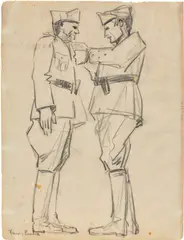 Francis Picabia, Sans titre, 1940-1942, charcoal on paper