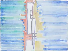 Raoul De Keyser, Across (3), 2002, watercolour on paper