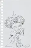 Tim Burton, Study for the Red Queen, 2009, pen on paper