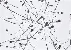 Mark Wallinger, Motion Study II, 2022, india ink on paper