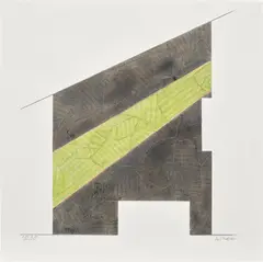 David Tremlett, SIDE #2A (PALERMO), 2020, graphite and paper collage on paper