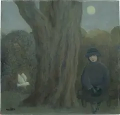 Norman Miller, Lady with Bird, 2009, oil on panel