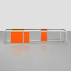 Liam Gillick, Liaison Screen, 1999, aluminium and Plexiglas