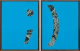 Gabriele de Santis, Refresher, 2014, acrylic on marble, in artist's frame, diptych