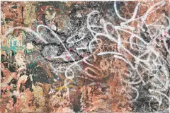 José Parla, East New York, 2011, acrylic, plaster, gesso, ink, enamel and printed paper collage on canvas