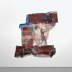 Le Torse by Monique Frydman, 1981, pigments and silk paper collage on linen, sold Sep 2023