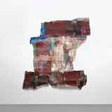 Monique Frydman, Le Torse, 1981, pigments and silk paper collage on linen
