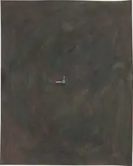 Valentin Carron, VC72, clock and acrylic on paper, in artist's wooden box case