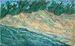 Maxim Kantor, Wind stirs the Grass in the Dunes, 2023, oil on linen