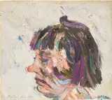 Ronald B. Kitaj, Female Head, oil on canvas laid on panel