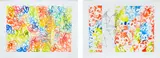 Ghada Amer, Two works: (i) Odalisque ; (ii) Feet, 1999-2000, embroidery, graphite and acrylic on paper