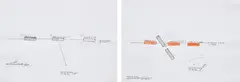 Lawrence Weiner, Untitled, 1999, ink, crayon, coloured pencil and gouache on paper, in 2 parts