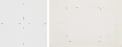 Robert Barry, Two works: (i) Untitled ; (ii) Untitled, 1976, (i) Letraset and graphite on card (ii) Letraset and graphite on graph paper
