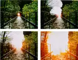 Roman Signer, Bridge, 1981, cibachrome print, in 4 parts