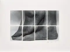 John Coplans, Self Portrait (Feet, 8 Panels, No.1), 1989, gelatin silver print, in 8 parts, on board