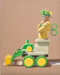 Rene B. Cuvos, The Honorable Mr Greedy, 2007, oil on panel