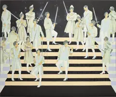 Matt Greene, Ladies and Gentlemen..., 2007, acrylic, oil, enamel and graphite on canvas
