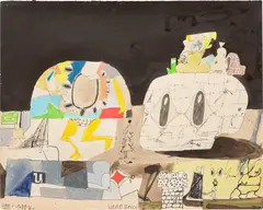 Eddie Martinez, Suddenly, 2006, oil pastel, pen and gouache on paper